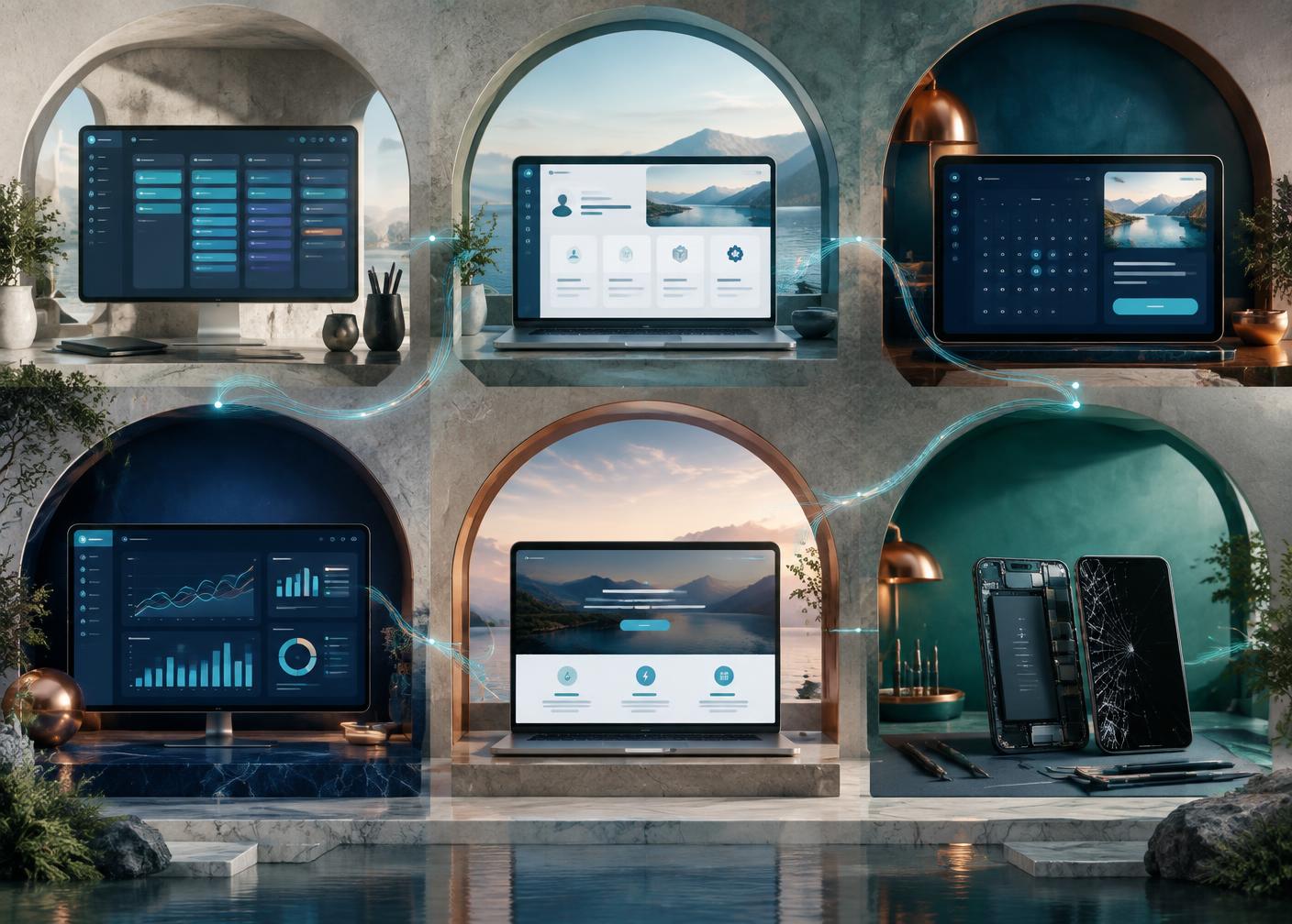 Six distinct digital products connected by one dependable workflow